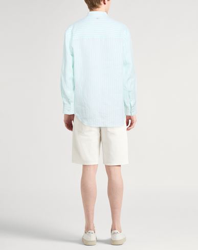 Man Shirt Turquoise Size XL Linen