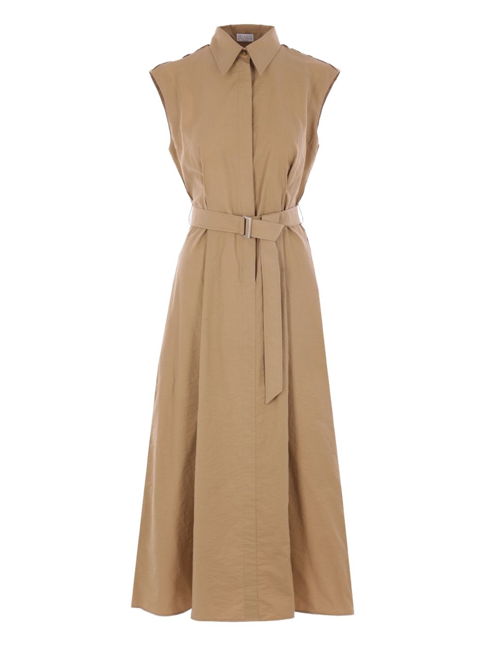 Brunello Cucinelli cotton-blend shirt dress - Neutrals