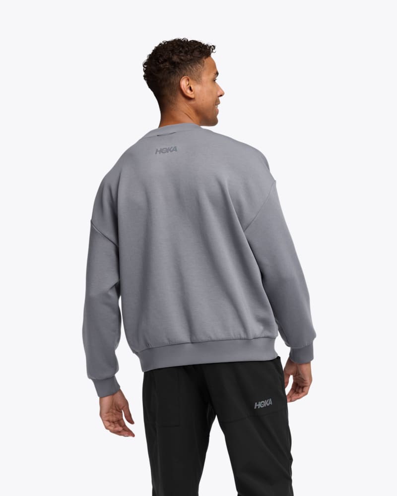 HOKA Men's Kaitoro Knit Crew in Grey Skies