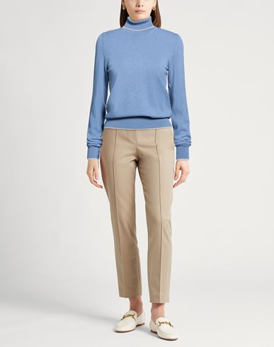 Woman Turtleneck Slate blue Size 4 Cashmere