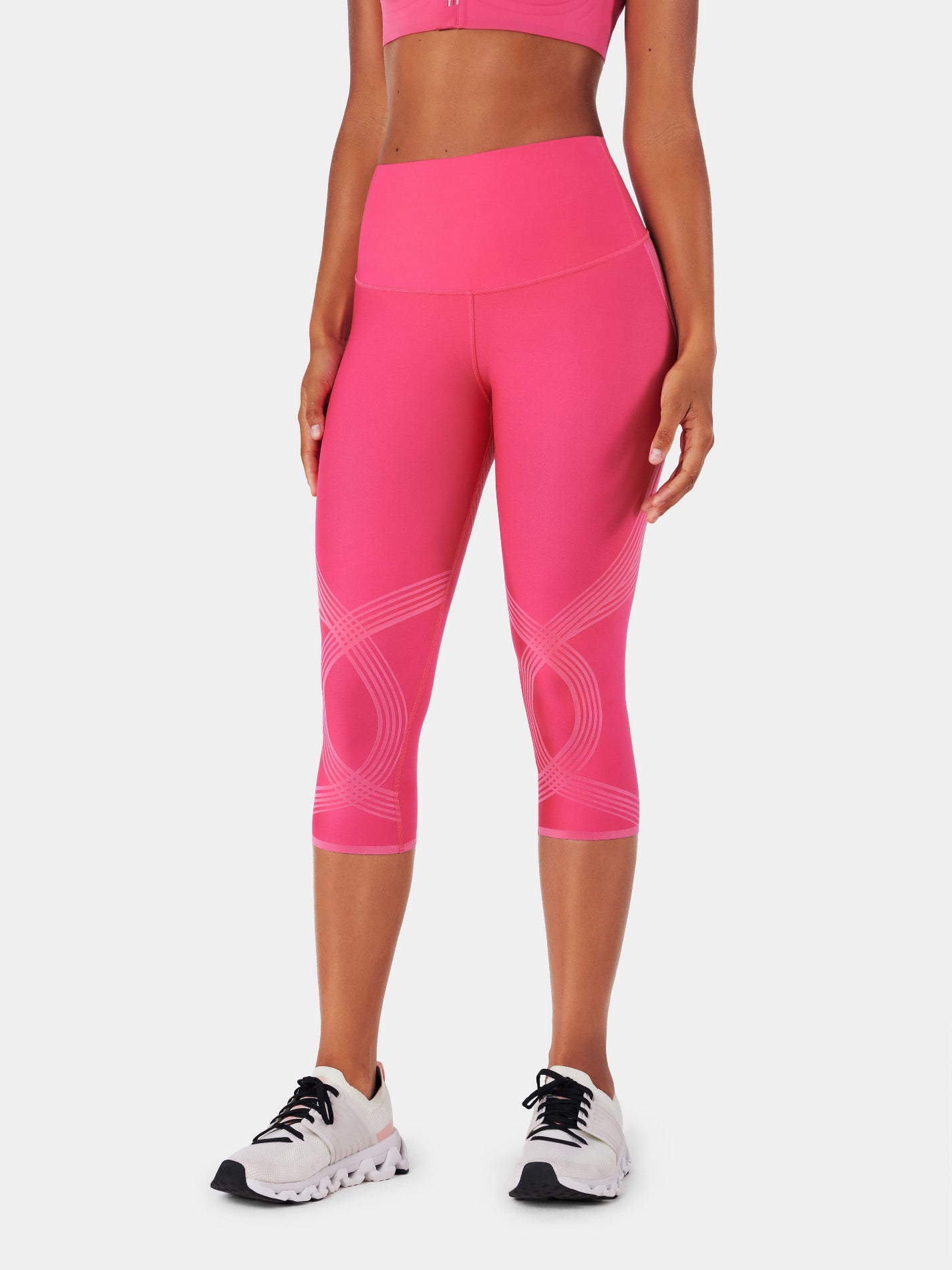 Body Sculpt Capri Leggings Reversible Wear - Magenta