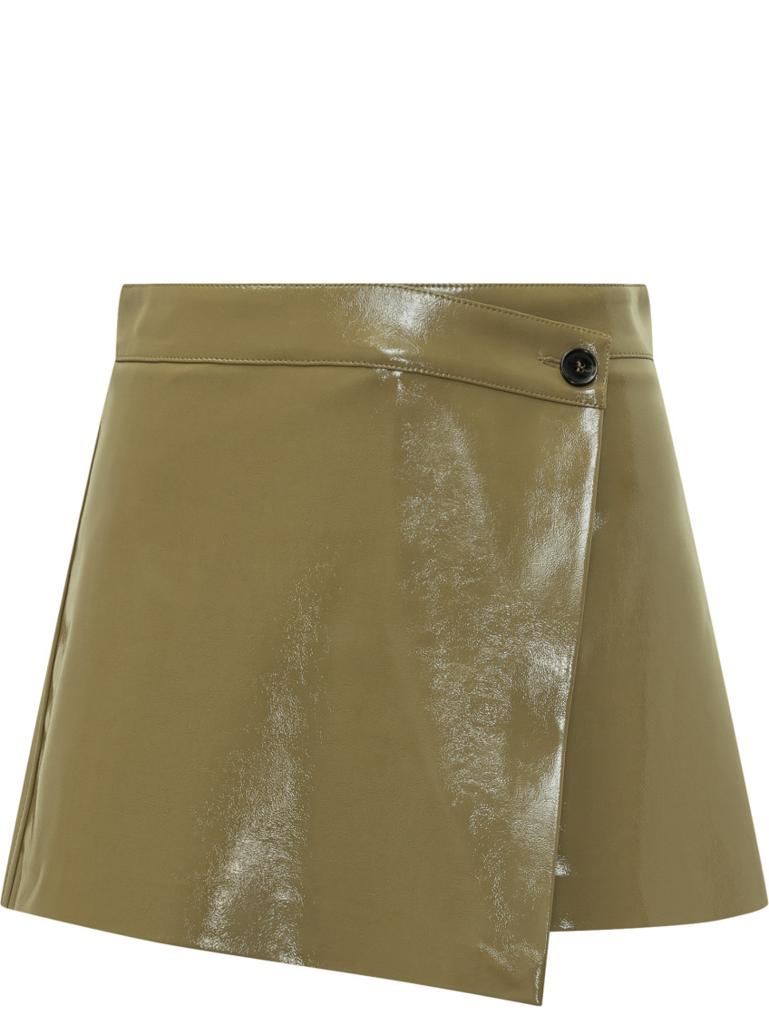 Green Solid Shorts