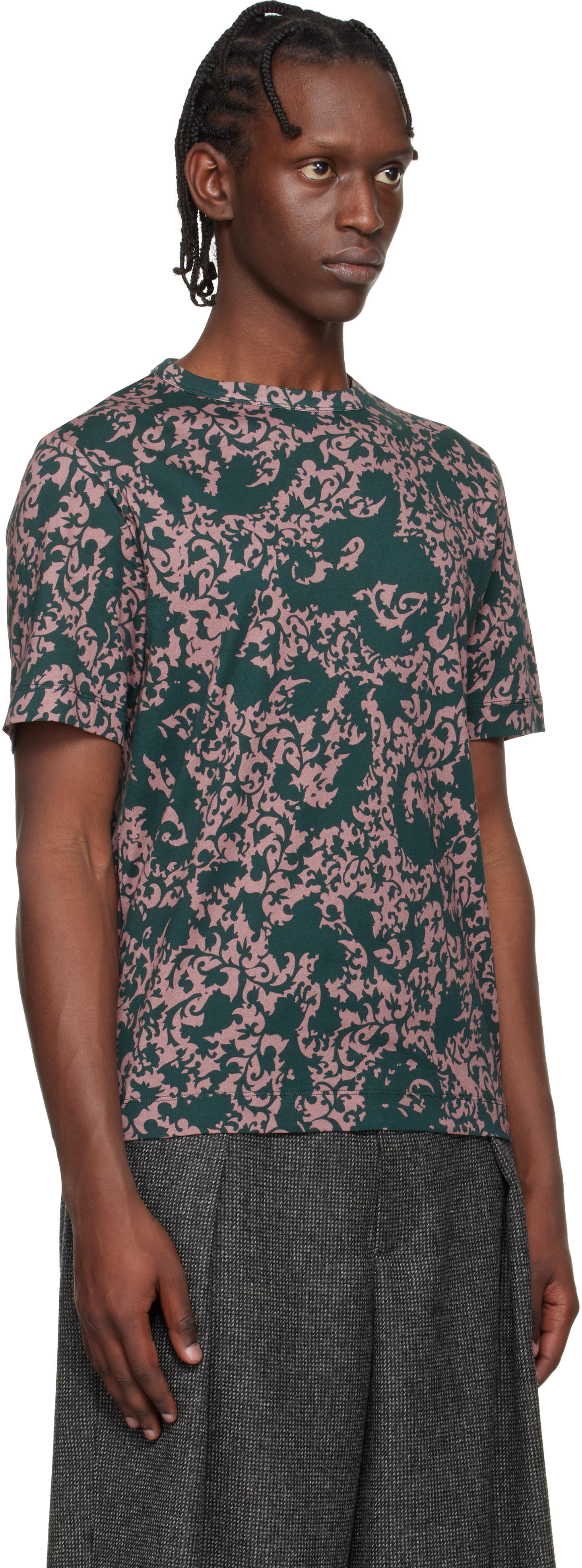Green & Pink Floral T-shirt