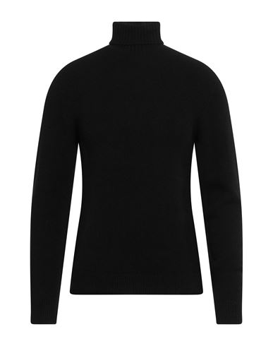 Man Turtleneck Black Size L Viscose, Polyester, Polyamide