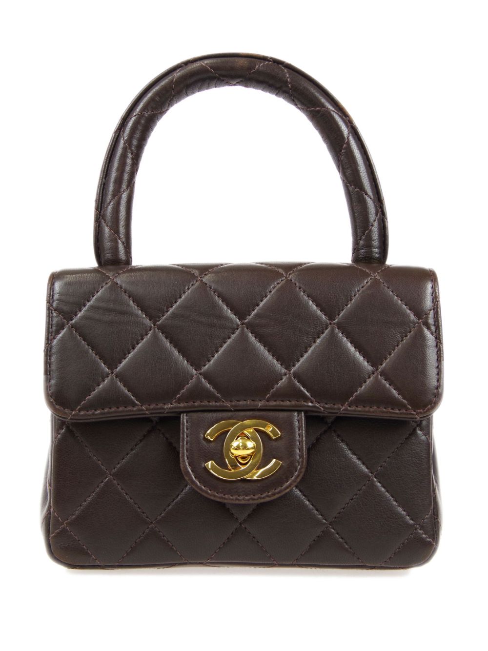 1990-2000s mini Classic Flap handbag - Brown