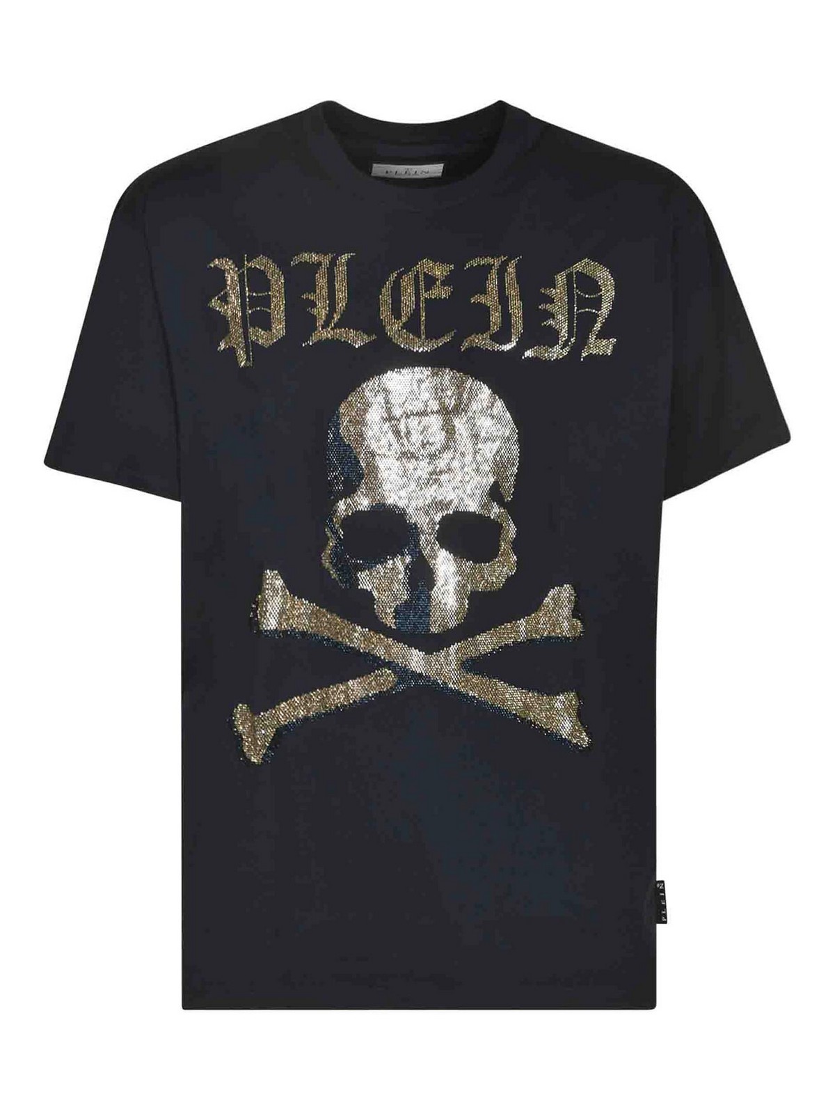 Round Neck Strass Skull T-shirt