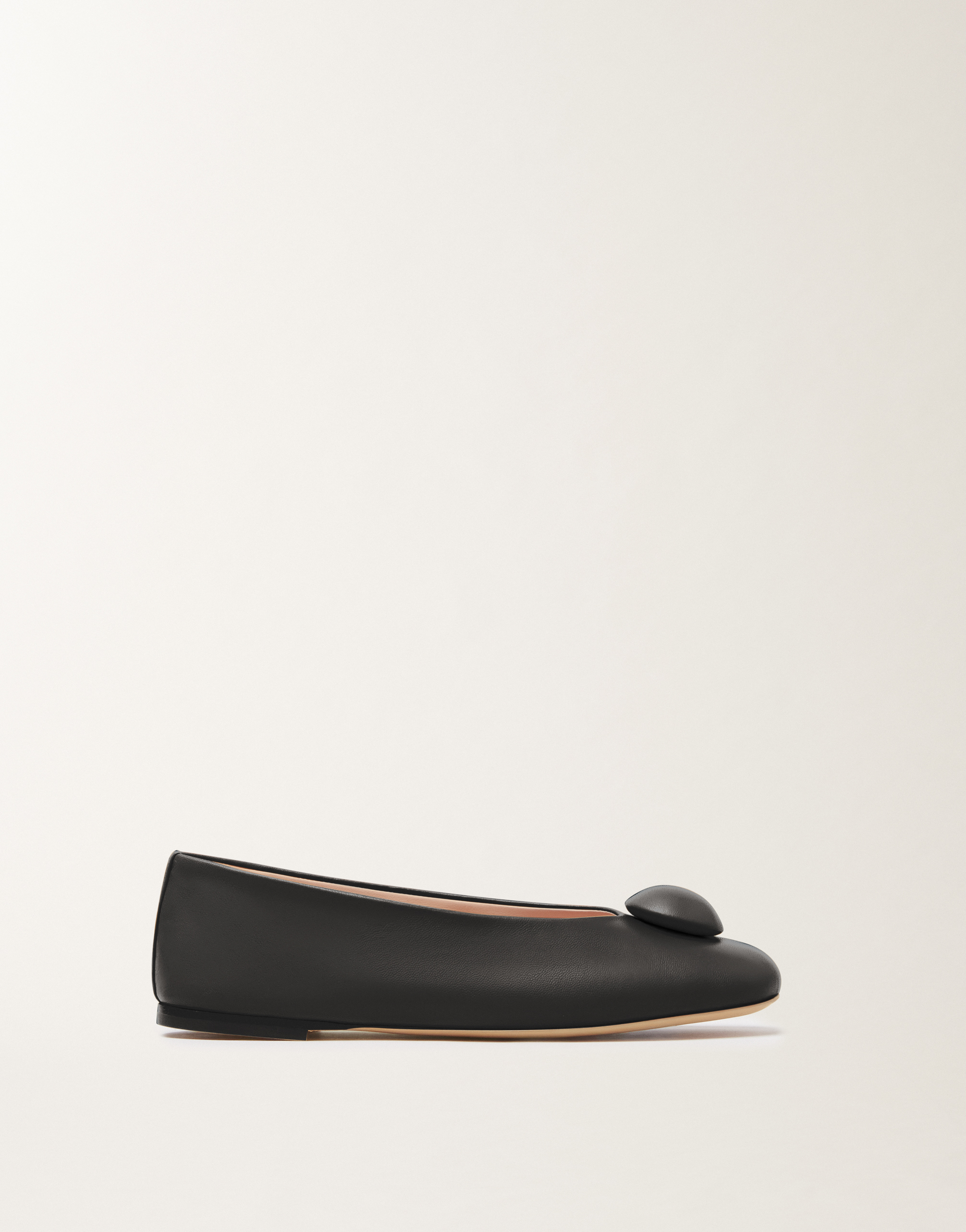 Ballet flat in black nappa leather