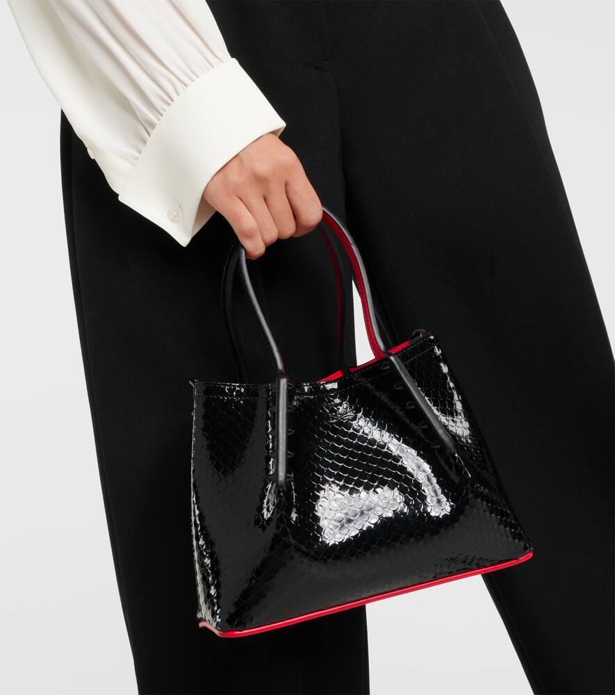 Cabarock Mini patent leather tote bag