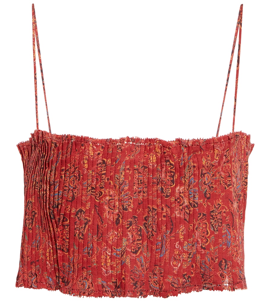 SIR Allegra floral ramie crop top