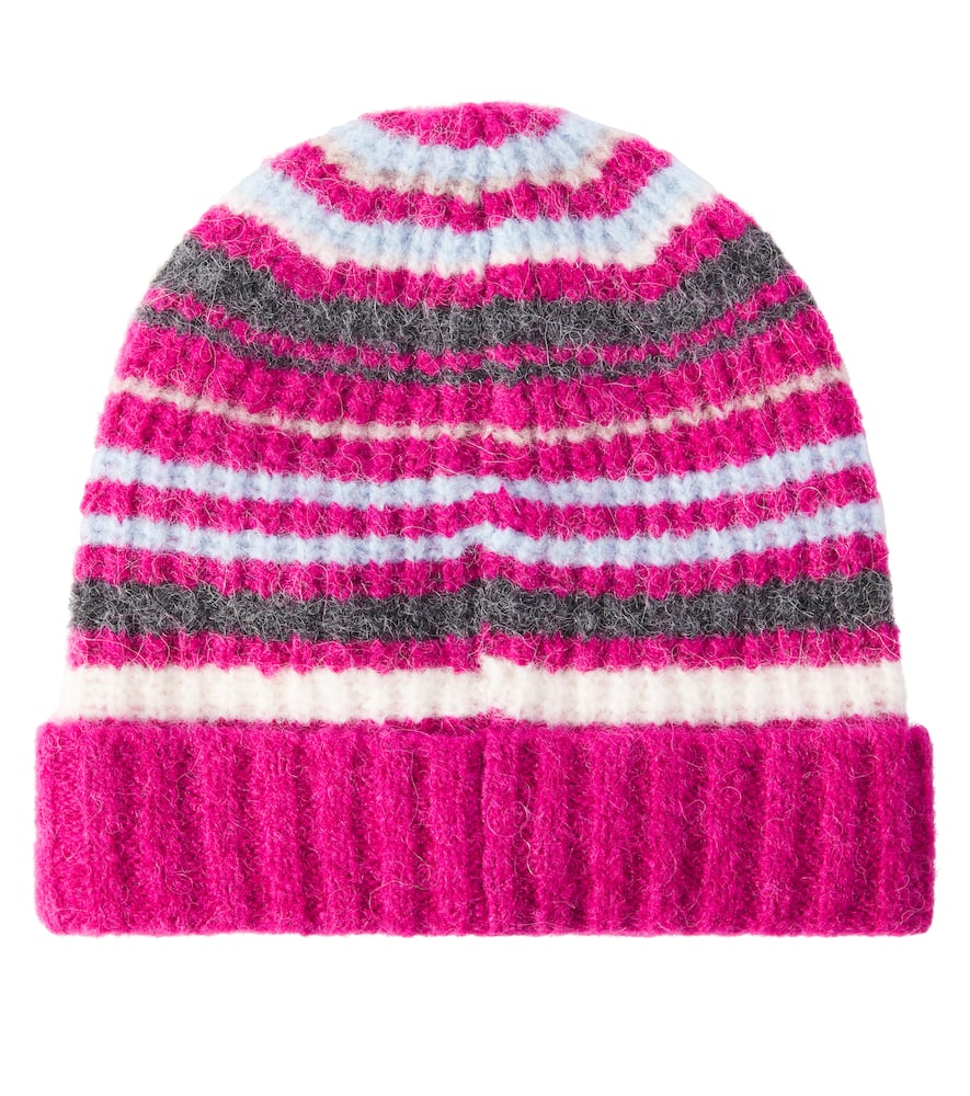 Nyah striped wool-blend beanie