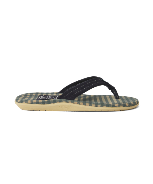X Island Slipper Classic Suede Navy Gingham