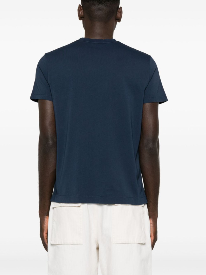 Navy Blue Roundneck Solid T-Shirt