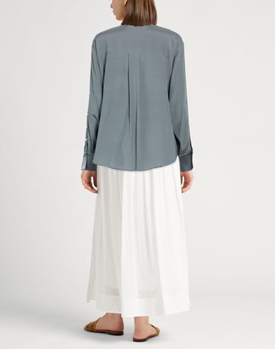 Woman Shirt Grey Size 0 Silk, Elastane