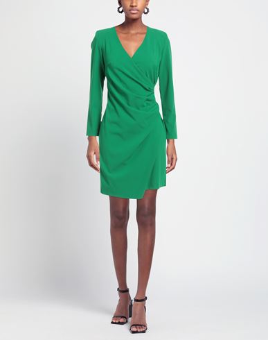 Woman Mini dress Emerald green Size 8 Polyester, Viscose, Elastane