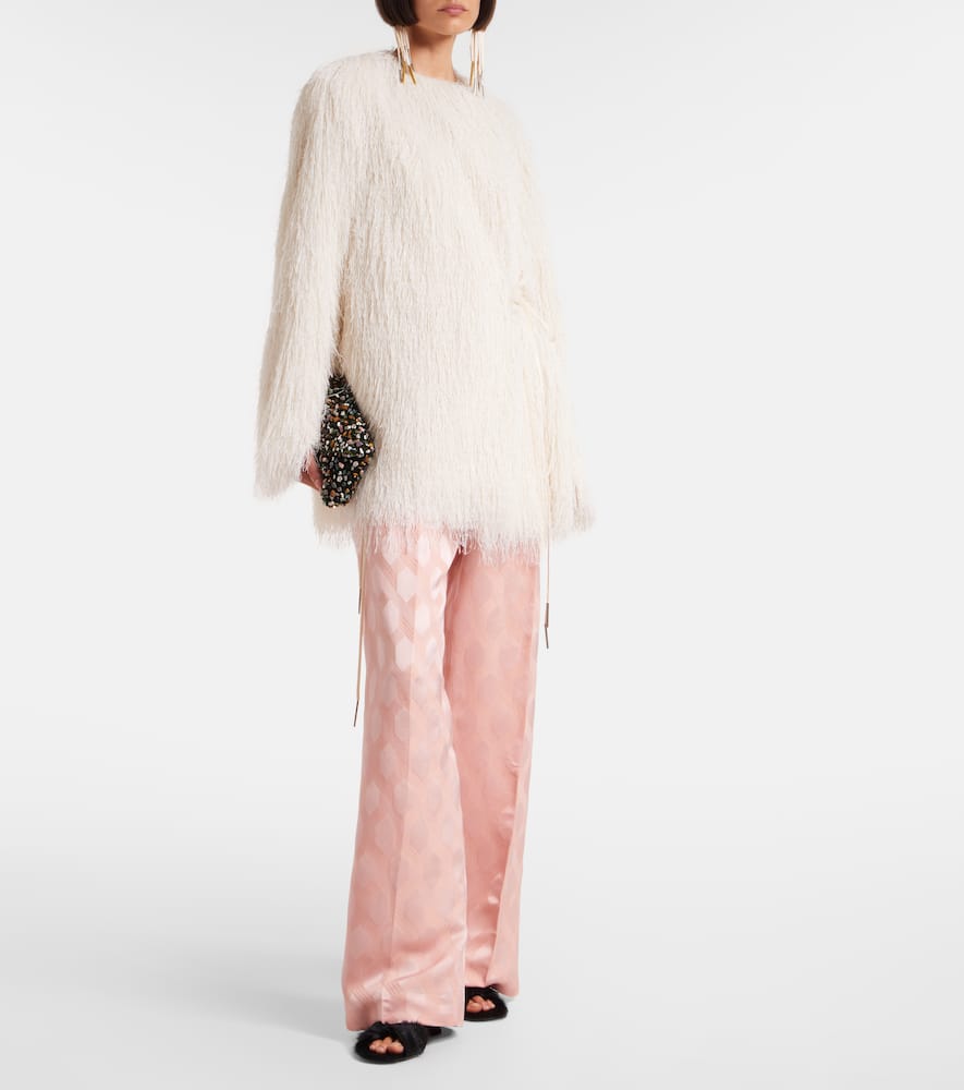 Printed wide-leg pants