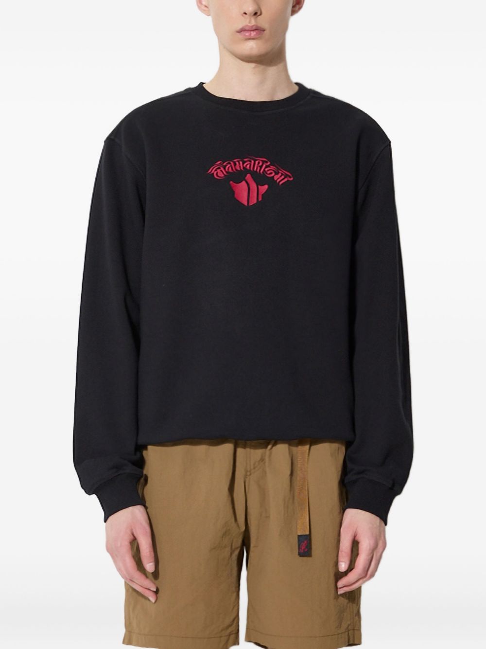 Embroidered dragon sweatshirt - Black