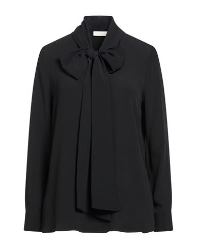 Woman Shirt Black Size 8 Acetate, Silk