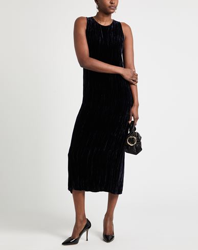 Woman Maxi dress Midnight blue Size 4 Viscose, Silk