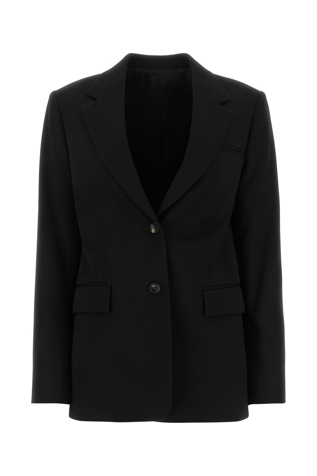 Single-Breasted Tailored Blazer — Black