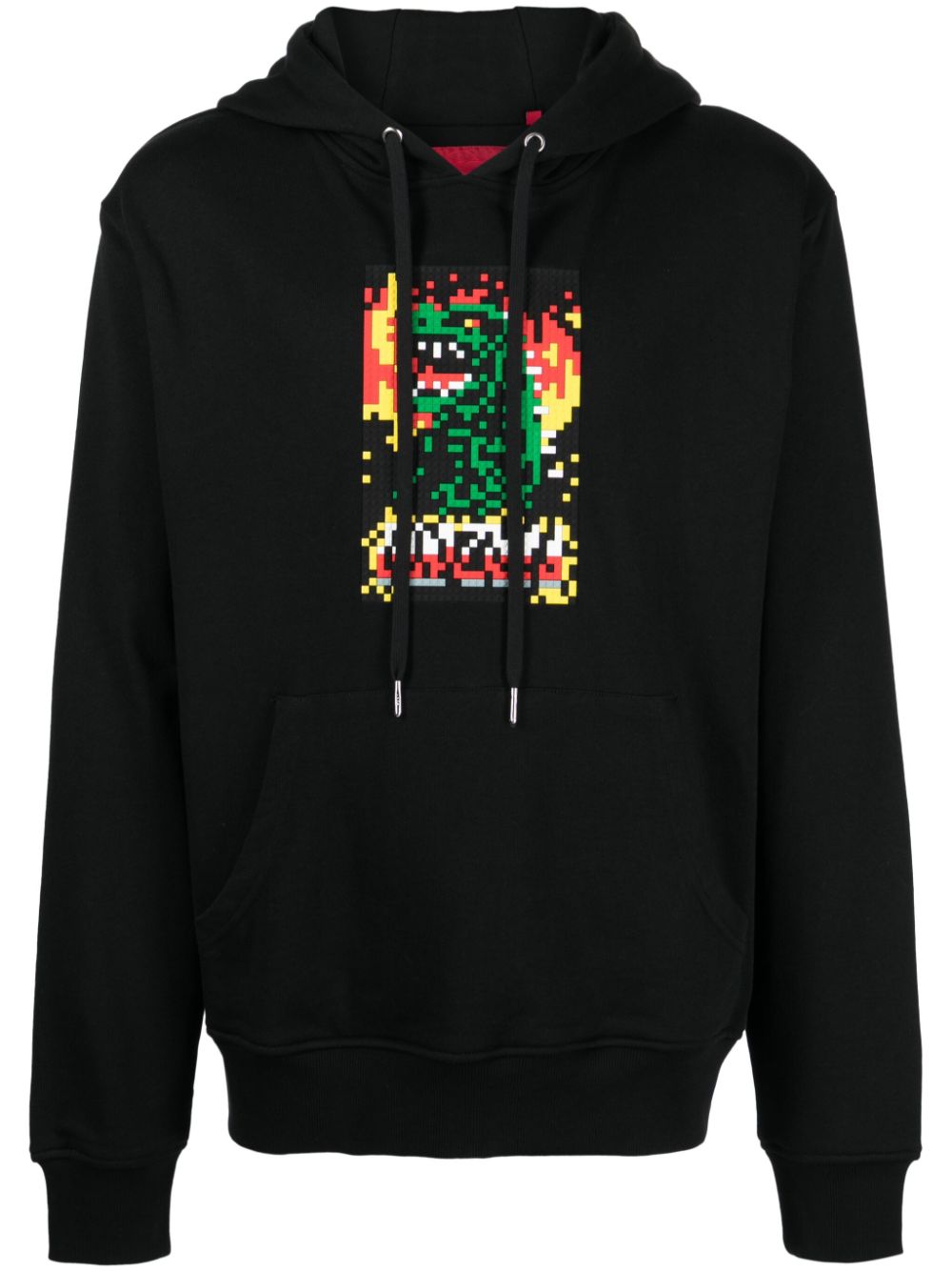 The Monster Attacks graphic-print cotton hoodie - Black