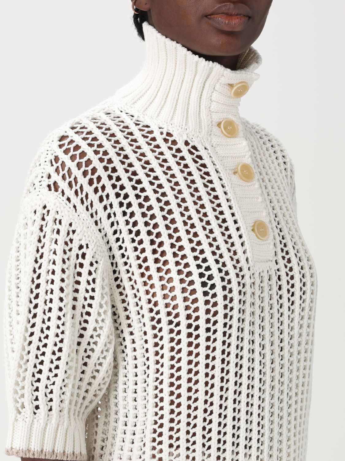 Sweater BRUNELLO CUCINELLI Woman color Yellow Cream