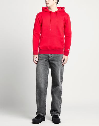Man Sweatshirt Red Size L Polyester, Cotton