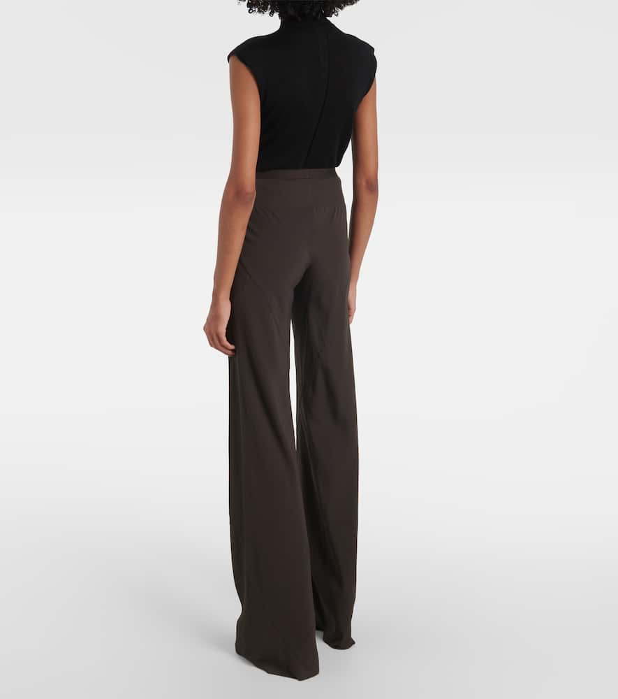 Bias high-rise wide-leg pants