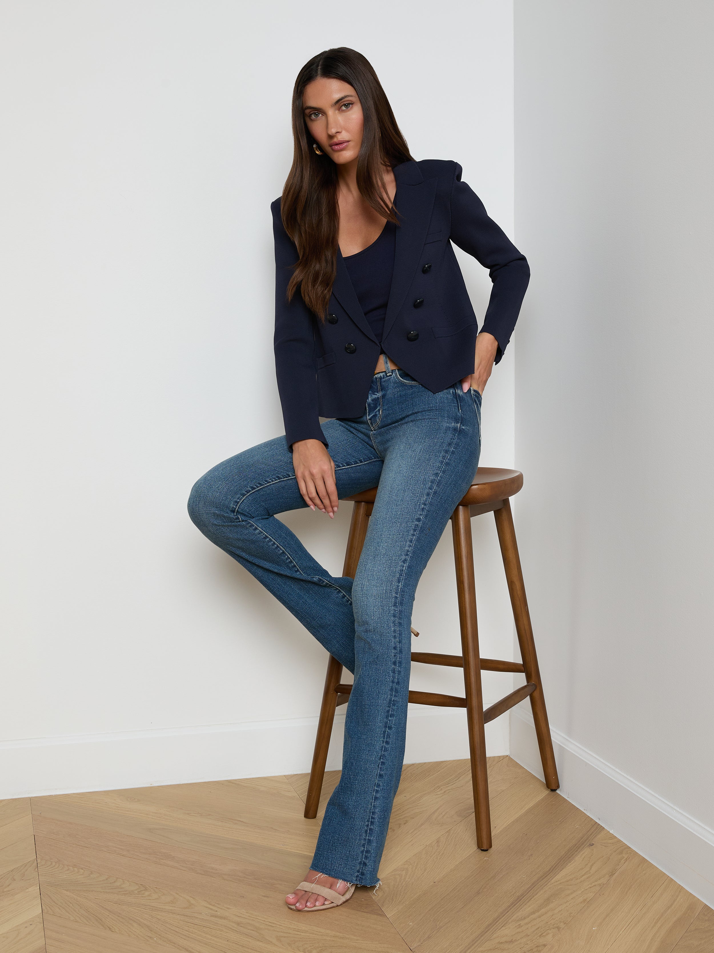 Mercer Knit Blazer In Midnight