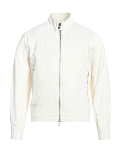 Man Jacket Ivory Size L Linen, Polyurethane