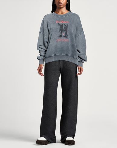 Woman Sweatshirt Grey Size M Cotton