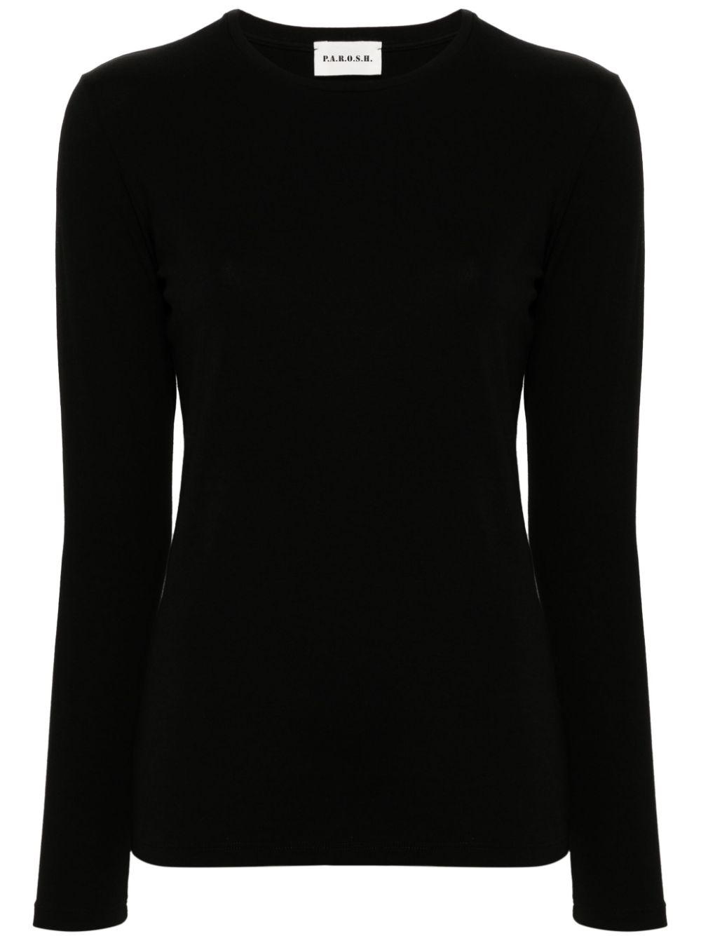Crew-neck long-sleeved T-shirt - White