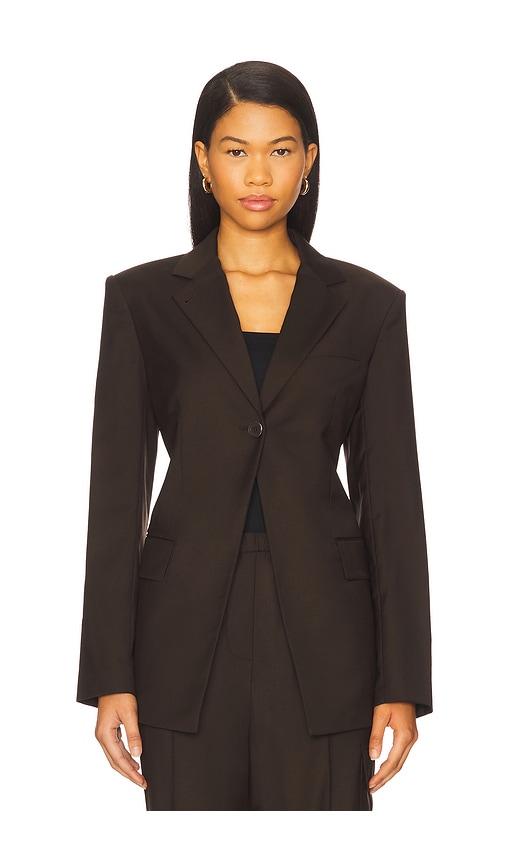 Helmut Lang Cut Away Blazer in Brown. -  8 also in 0, 00, 10, 2