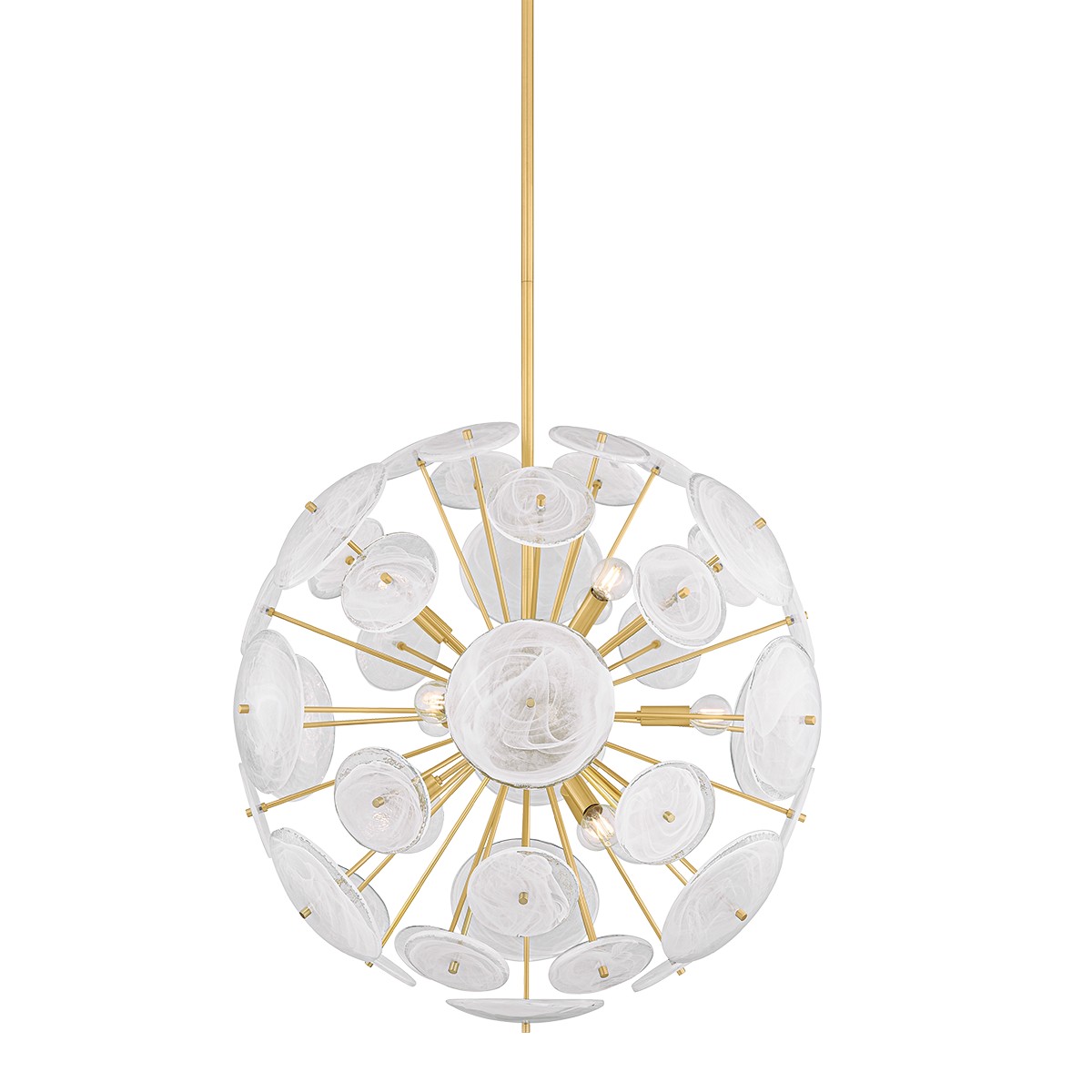 Aged Brass Chandelier from the Tamara Collection
