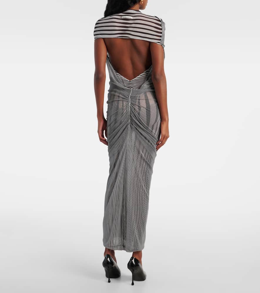 The Body Morphing draped tulle maxi dress