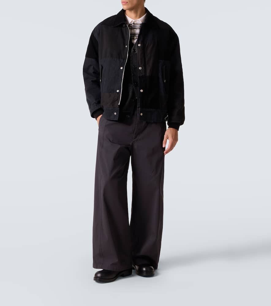 Comme des Garçons Homme Paneled cotton Oxford jacket