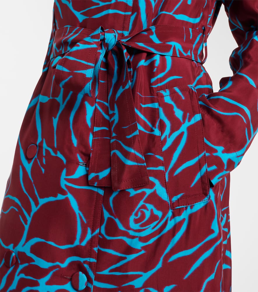 Printed twill coat