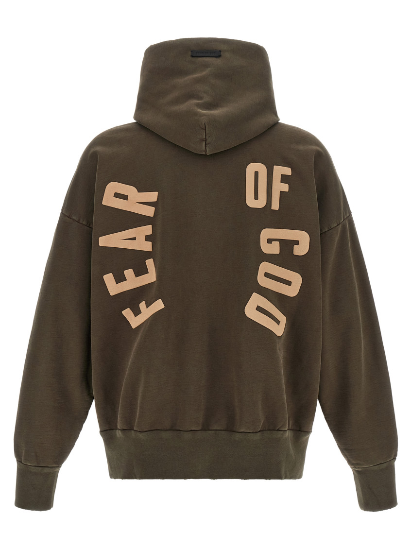 Fear Of God - logo hoodie hooded fit kangaroo pocket