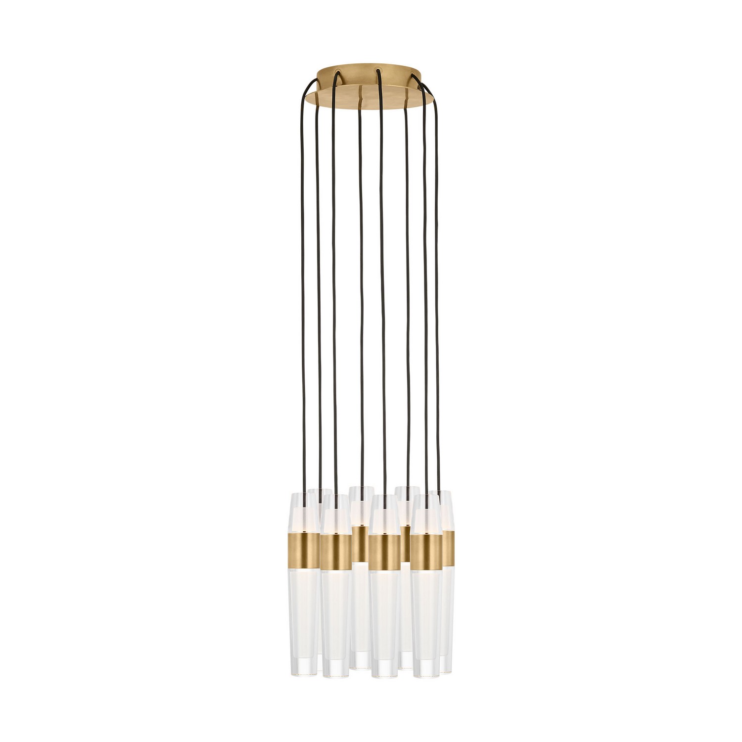 Natural Brass LED Chandelier from the Lassell Collection