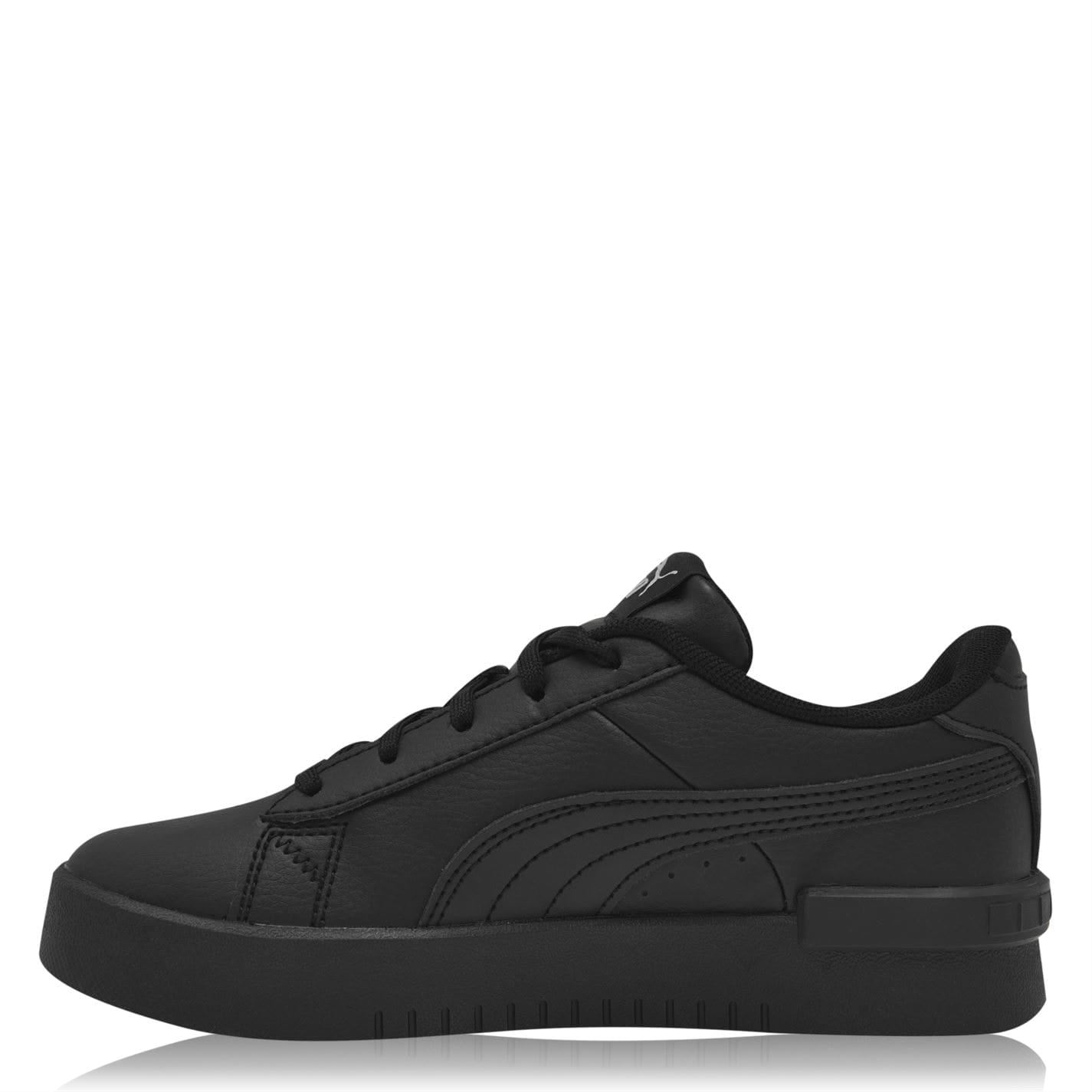 Puma Girls Jada Court Trainers Child in Black/Black - Kid