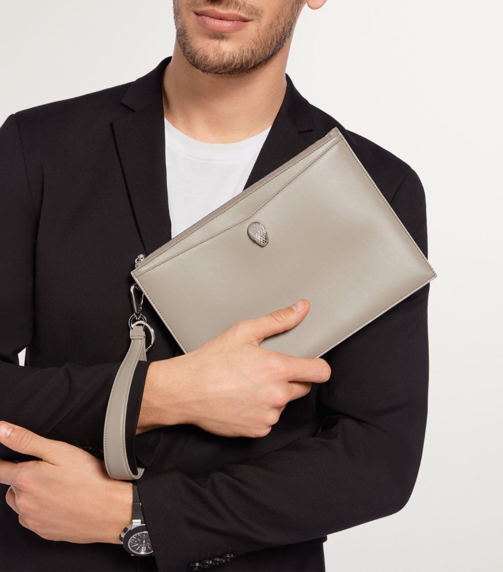 Leather Serpenti Forever Pouch