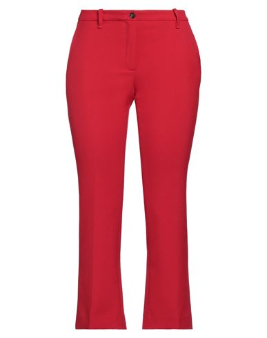 Woman Pants Red Size M Polyester, Viscose, Elastane