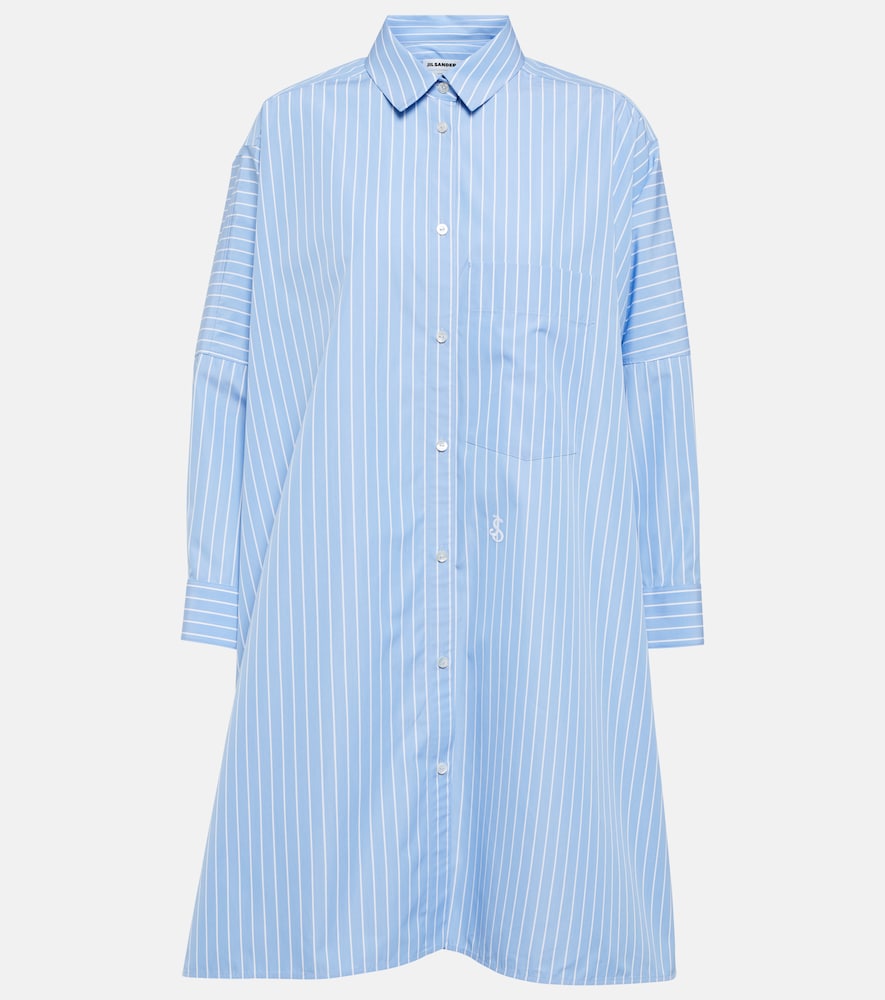 Striped cotton poplin shirt