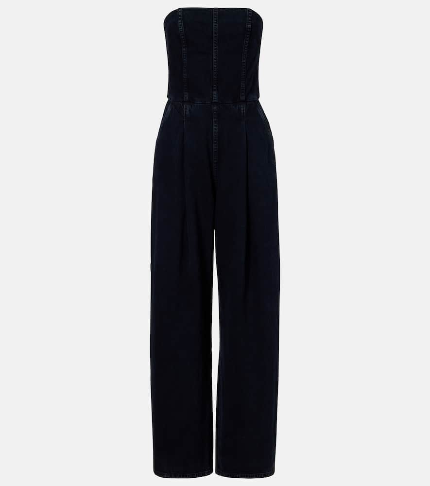 Agyness denim bustier jumpsuit