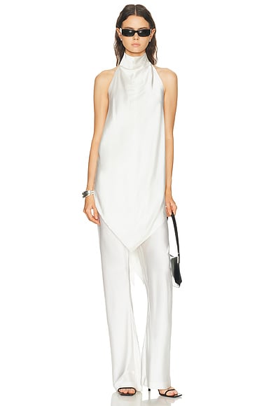 EAVES Ashild Halter Top in Ivory. L. Also in M, S, XL