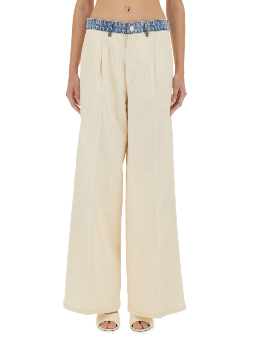 Moschino - urban wide fit pleated trouser
