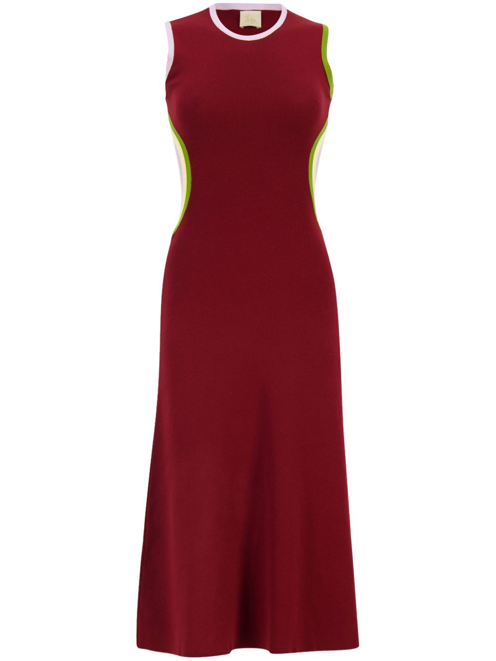 Cut-out knitted dress - Red