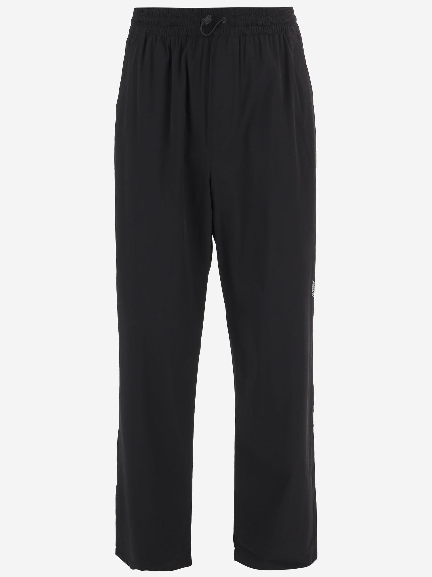 Nylon Stretch Joggers — Black