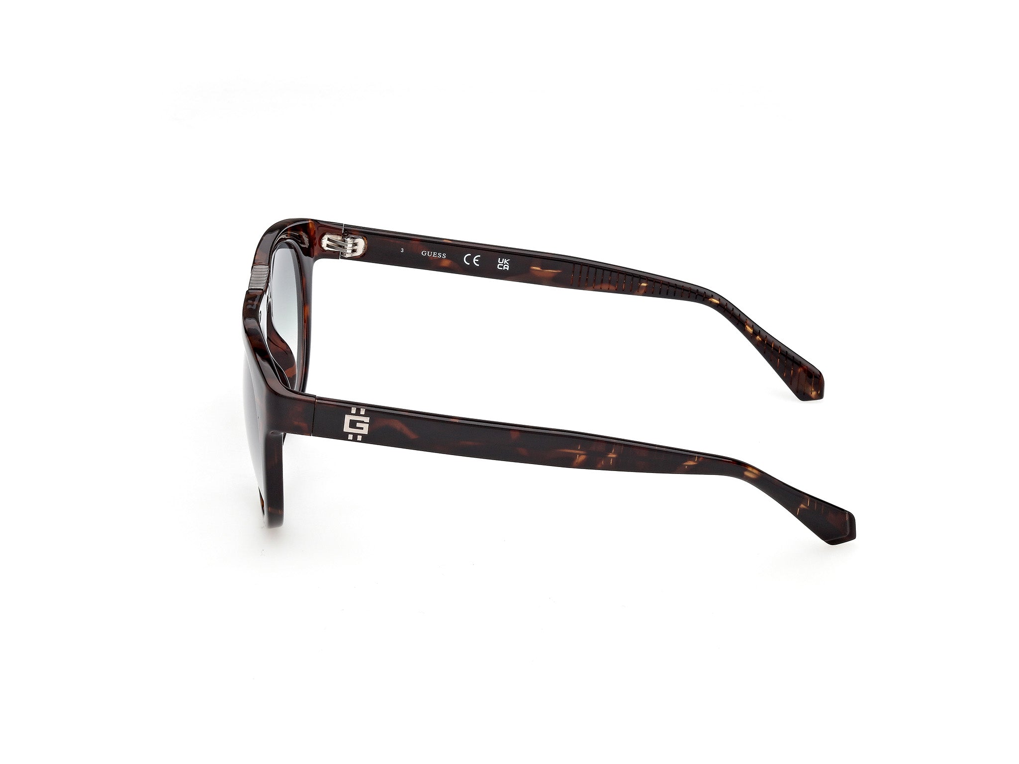 Guess Hombre Guess GU00275 52P Gafas de sol Inyectado la Habana Verde Redonda Norma