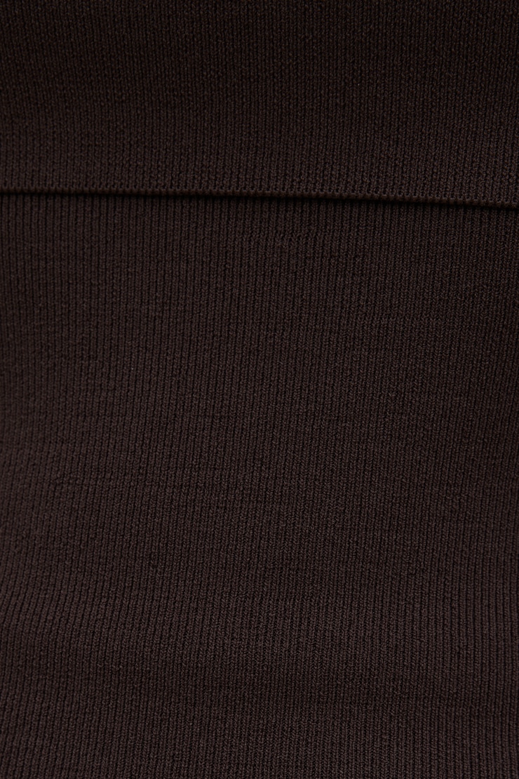 Foldover Off Shoulder Sweater - Brown - Women Clothing