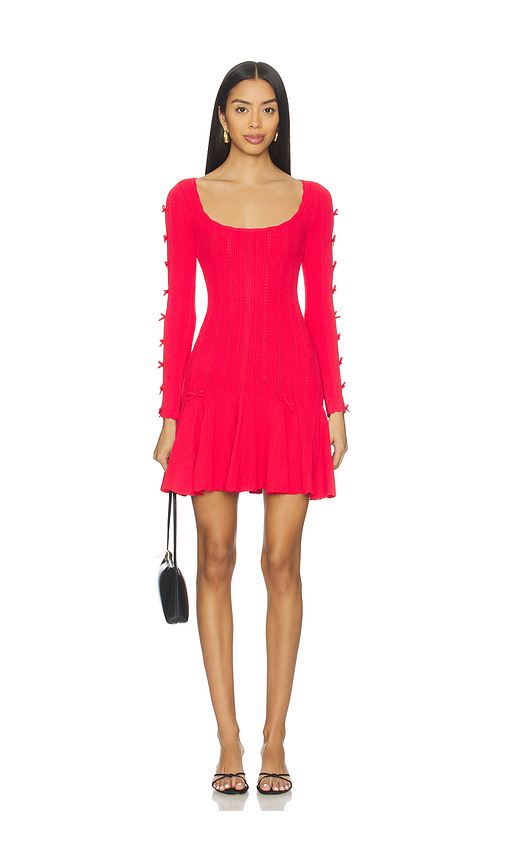 LoveShackFancy Seychelle Dress in Red. - XS also in L, M, S